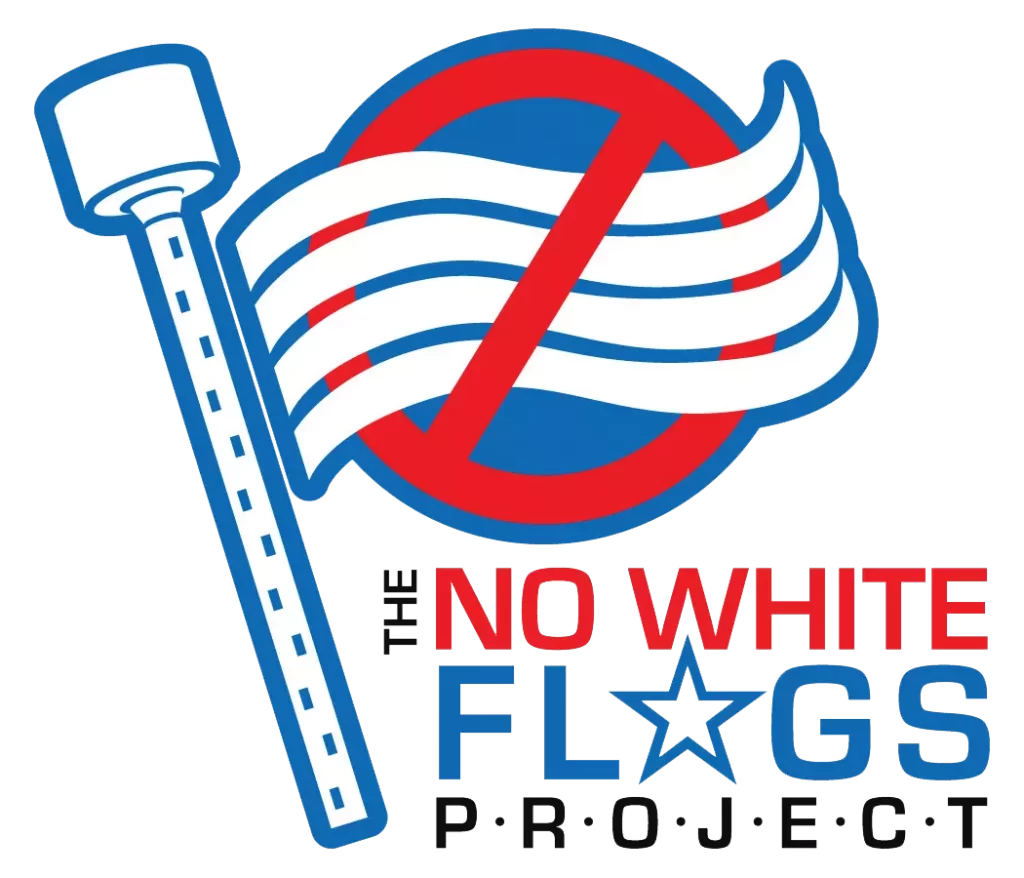 no white flags banner